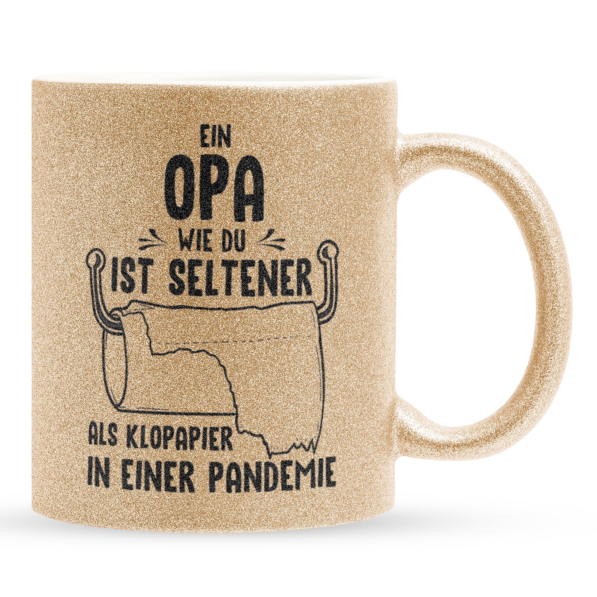 22Feels® Opa Geschenk - Glitzertasse mit Spruch (Gold, 320ml)-Glitzertasse Gold 320ml-22Feels
