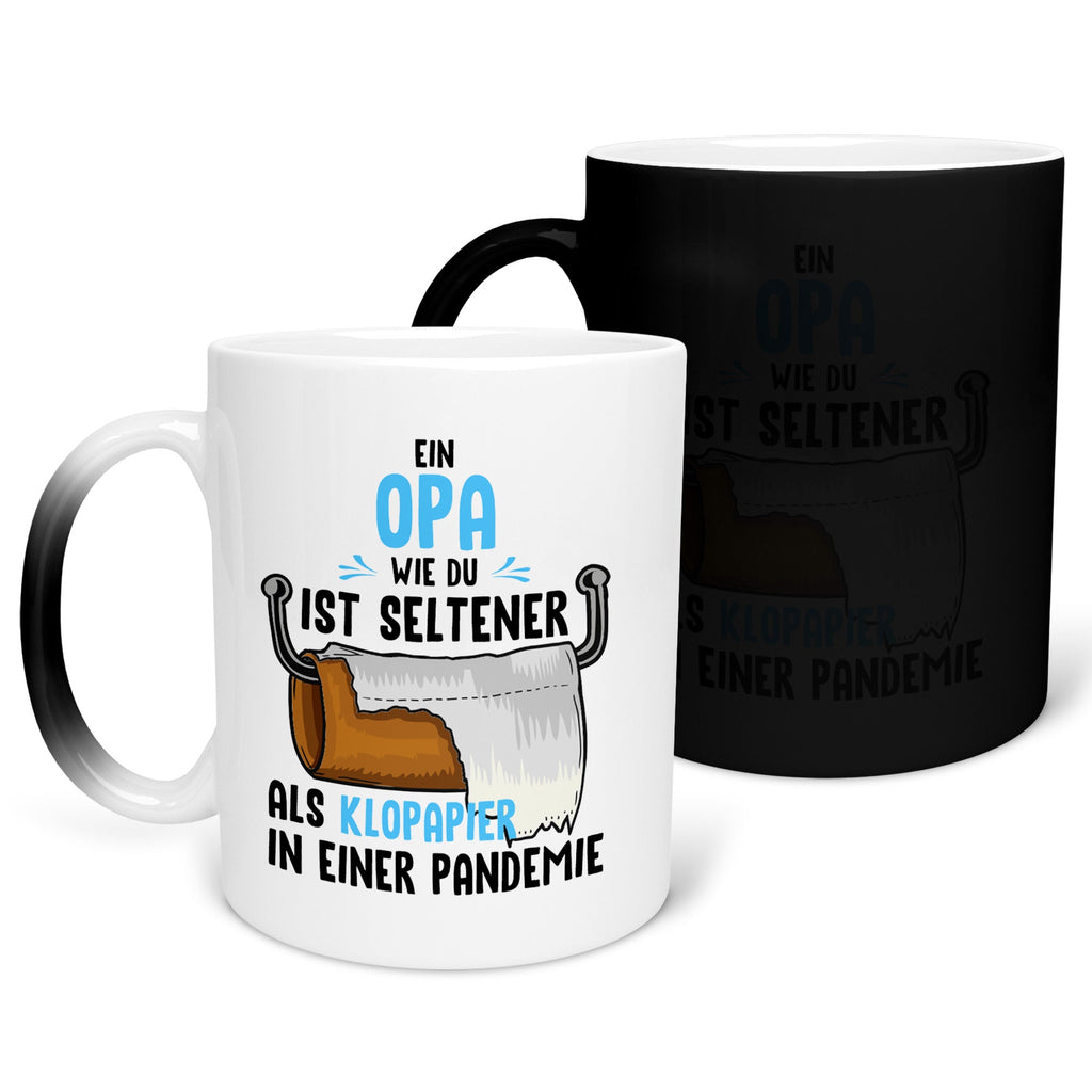22Feels® Opa Geschenk - Zaubertasse mit Spruch (Matt-Schwarz und Weiss, 320ml)-Farbwechsel Tasse Matt 320ml-22Feels