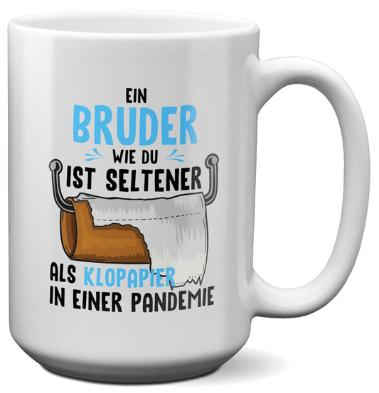 22Feels® Bruder Geschenk - XL Tasse mit Spruch (Weiss, 440ml)-Weisse XL Tasse 440ml-22Feels