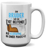 22Feels® Bruder Geschenk - XL Tasse mit Spruch (Weiss, 440ml)-Weisse XL Tasse 440ml-22Feels