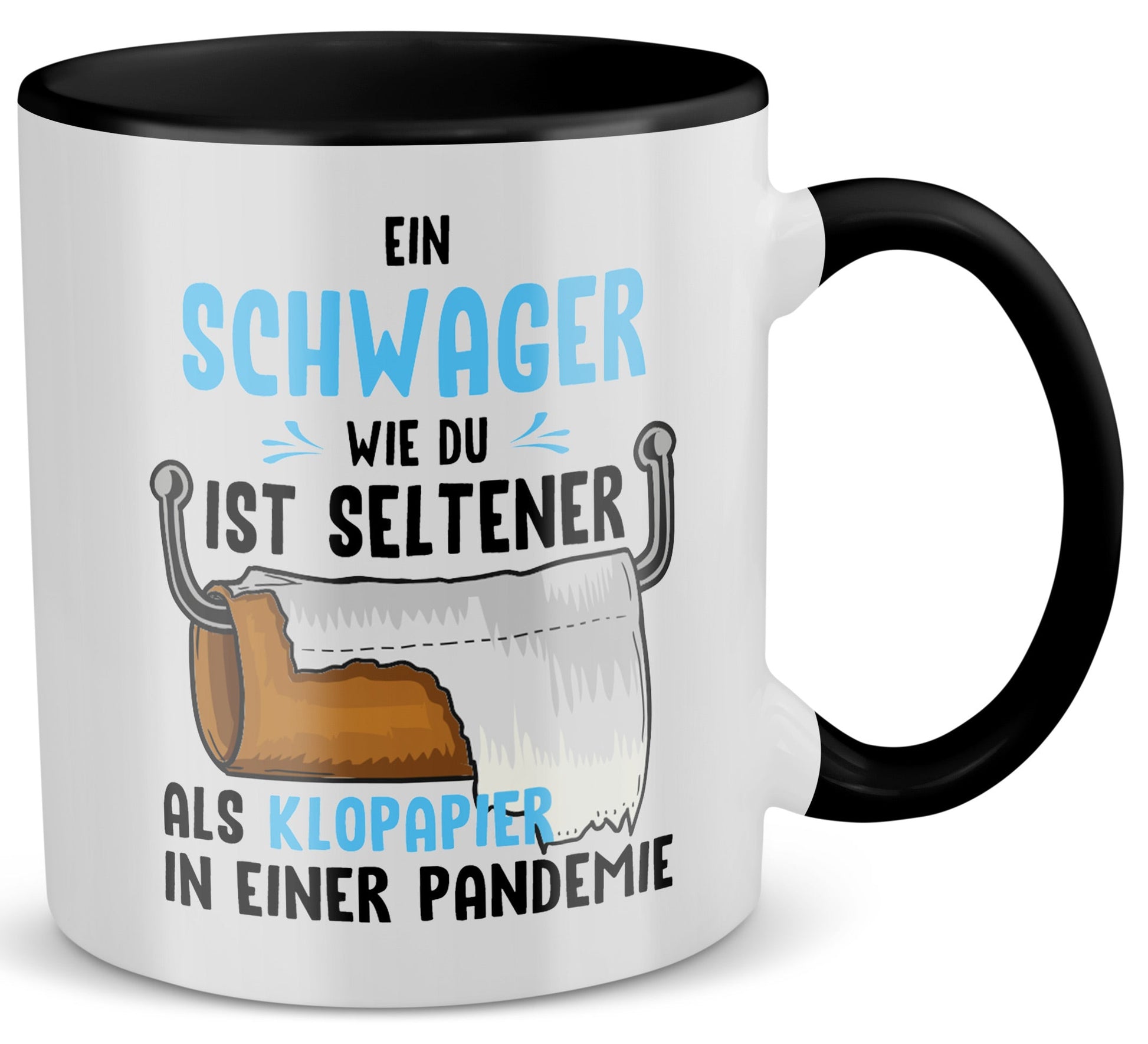 22Feels® Schwager Geschenk - Tasse mit Spruch (Weiss-Schwarz, 320ml)-TwoTone Tasse Weiss-Schwarz 320ml-22Feels