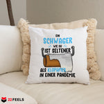 22Feels® Schwager Geschenk - Kissen mit Spruch (Weiss 40x40cm)-Kissen Weiss 40x40-22Feels