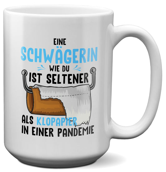22Feels® Schwägerin Geschenk - XL Tasse mit Spruch (Weiss, 440ml)-Weisse XL Tasse 440ml-22Feels