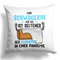 22Feels® Schwägerin Geschenk - Kissen mit Spruch (Weiss 40x40cm)-Kissen Weiss 40x40-22Feels