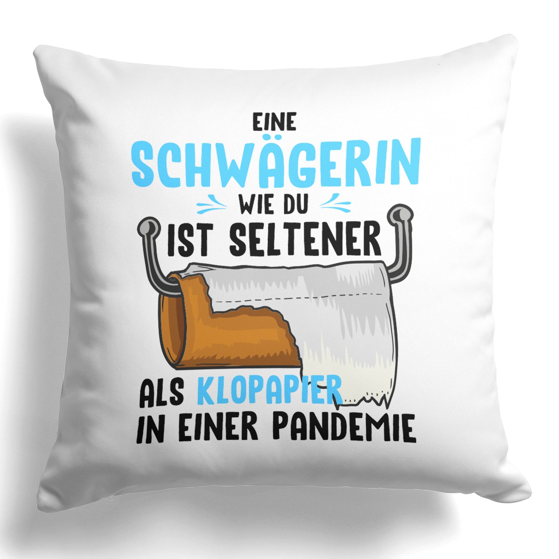 22Feels® Schwägerin Geschenk - Kissen mit Spruch (Weiss 40x40cm)-Kissen Weiss 40x40-22Feels