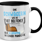 22Feels® Schwägerin Geschenk - Tasse mit Spruch (Weiss-Schwarz, 320ml)-TwoTone Tasse Weiss-Schwarz 320ml-22Feels