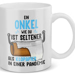 22Feels® Onkel Geschenk - Tasse mit Spruch: Seltener Als Klopapier (Weiss, 320ml)-Weisse Tasse 320ml-22Feels