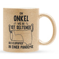 22Feels® Onkel Geschenk - Glitzertasse mit Spruch (Gold, 320ml)-Glitzertasse Gold 320ml-22Feels