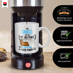 22Feels® Onkel Geschenk - Tasse mit Spruch: Seltener Als Klopapier (Weiss, 320ml)-Weisse Tasse 320ml-22Feels