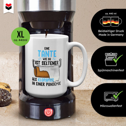 22Feels® Tante Geschenk - XL Tasse mit Spruch (Weiss, 440ml)-Weisse XL Tasse 440ml-22Feels