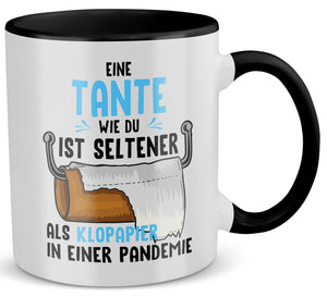 22Feels® Tante Geschenk - Tasse mit Spruch (Weiss-Schwarz, 320ml)-TwoTone Tasse Weiss-Schwarz 320ml-22Feels