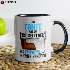 22Feels® Tante Geschenk - Tasse mit Spruch (Weiss-Schwarz, 320ml)-TwoTone Tasse Weiss-Schwarz 320ml-22Feels