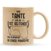 22Feels® Tante Geschenk - Glitzertasse mit Spruch (Gold, 320ml)-Glitzertasse Gold 320ml-22Feels