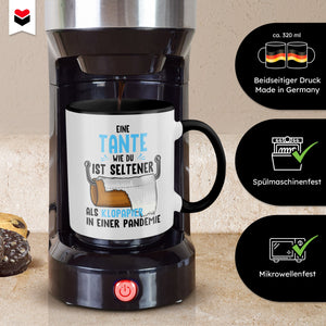 22Feels® Tante Geschenk - Tasse mit Spruch (Weiss-Schwarz, 320ml)-TwoTone Tasse Weiss-Schwarz 320ml-22Feels