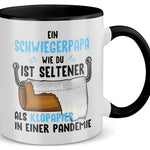 22Feels® Schwiegerpapa Geschenk - Tasse mit Spruch (Weiss-Schwarz, 320ml)-TwoTone Tasse Weiss-Schwarz 320ml-22Feels