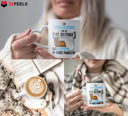 22Feels® Schwiegervater Geschenk - Tasse mit Spruch (Herzhenkel, Weiss, 320ml)-Tasse Weiss Herzhenkel 320ml-22Feels