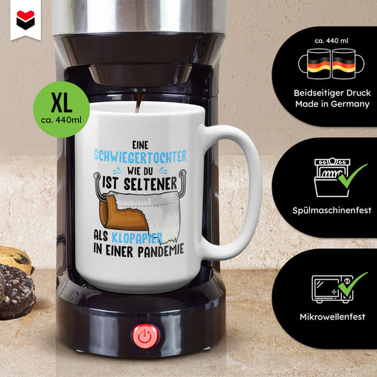 22Feels® Schwiegertochter Geschenk - XL Tasse mit Spruch (Weiss, 440ml)-Weisse XL Tasse 440ml-22Feels