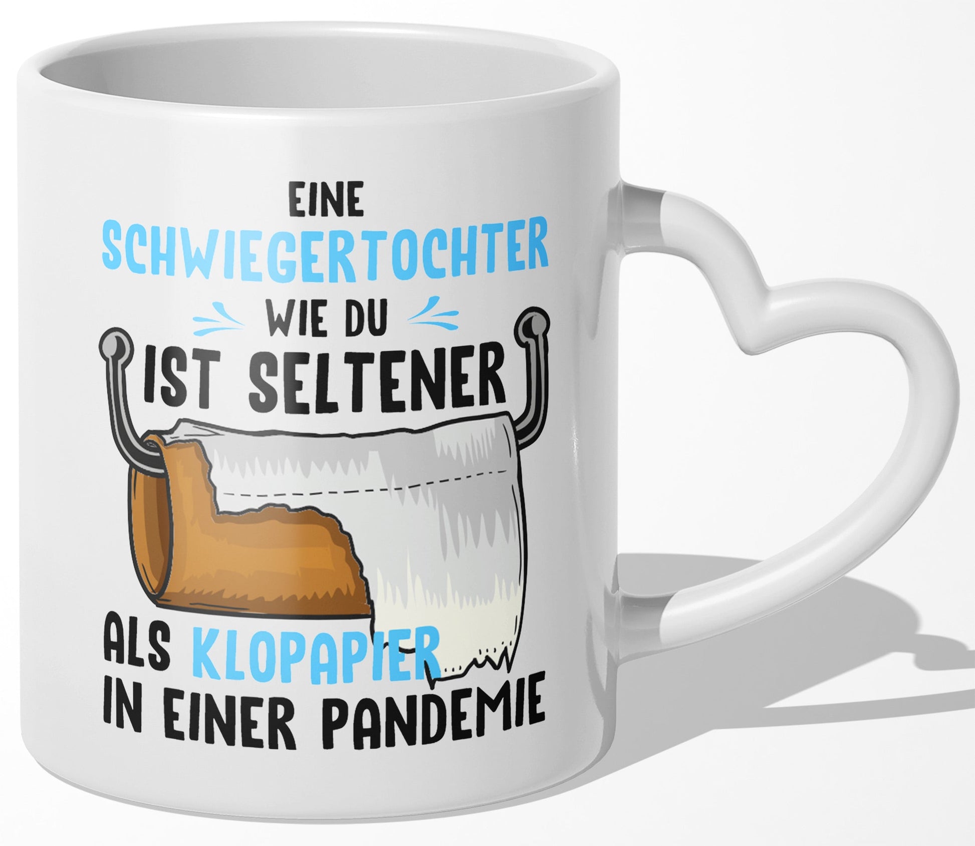 22Feels® Schwiegertochter Geschenk - Tasse mit Spruch (Herzhenkel, Weiss, 320ml)-Tasse Weiss Herzhenkel 320ml-22Feels