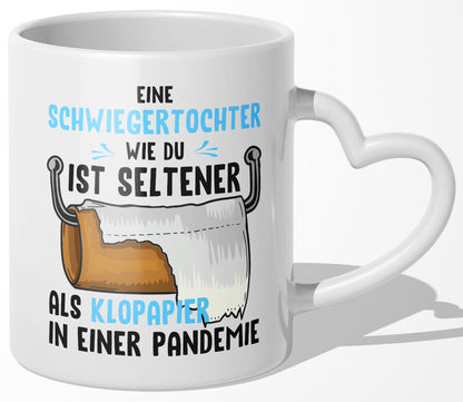 22Feels® Schwiegertochter Geschenk - Tasse mit Spruch (Herzhenkel, Weiss, 320ml)-Tasse Weiss Herzhenkel 320ml-22Feels