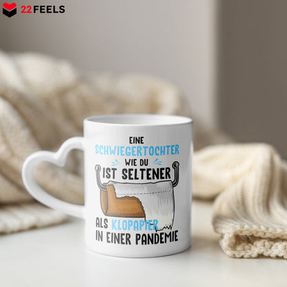 22Feels® Schwiegertochter Geschenk - Tasse mit Spruch (Herzhenkel, Weiss, 320ml)-Tasse Weiss Herzhenkel 320ml-22Feels