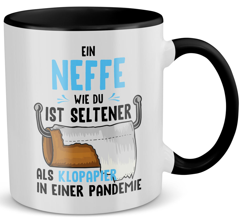 22Feels® Neffe Geschenk - Tasse mit Spruch (Weiss-Schwarz, 320ml)-TwoTone Tasse Weiss-Schwarz 320ml-22Feels