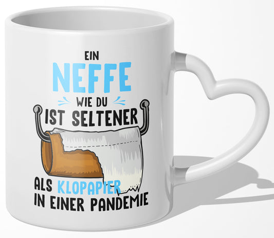 22Feels® Neffe Geschenk - Tasse mit Spruch (Herzhenkel, Weiss, 320ml)-Tasse Weiss Herzhenkel 320ml-22Feels