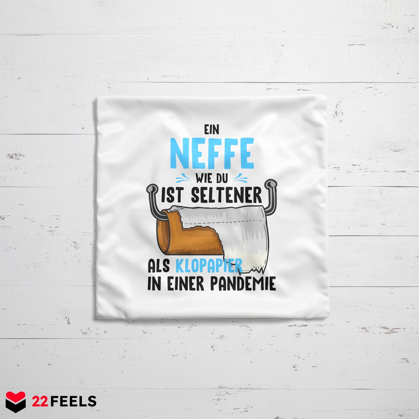 22Feels® Neffe Geschenk - Kissen mit Spruch (Weiss 40x40cm)-Kissen Weiss 40x40-22Feels