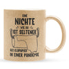 22Feels® Nichte Geschenk - Glitzertasse mit Spruch (Gold, 320ml)-Glitzertasse Gold 320ml-22Feels