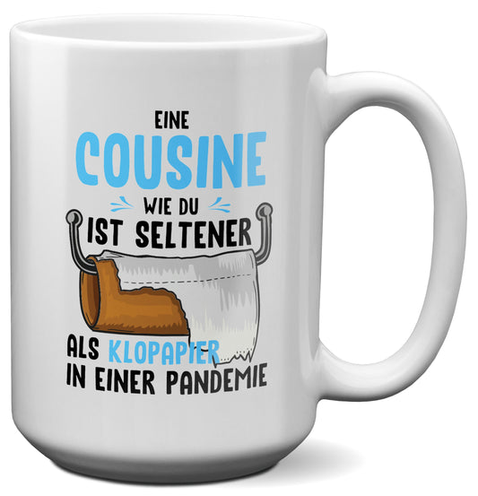 22Feels® Cousine Geschenk - XL Tasse mit Spruch (Weiss, 440ml)-Weisse XL Tasse 440ml-22Feels