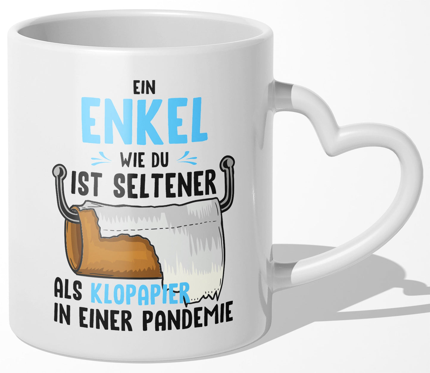 22Feels® Enkel Geschenk von Oma und Opa - Tasse mit Spruch (Herzhenkel, Weiss, 320ml)-Tasse Weiss Herzhenkel 320ml-22Feels