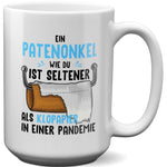 22Feels® Patenonkel Geschenk - XL Tasse mit Spruch (Weiss, 440ml)-Weisse XL Tasse 440ml-22Feels