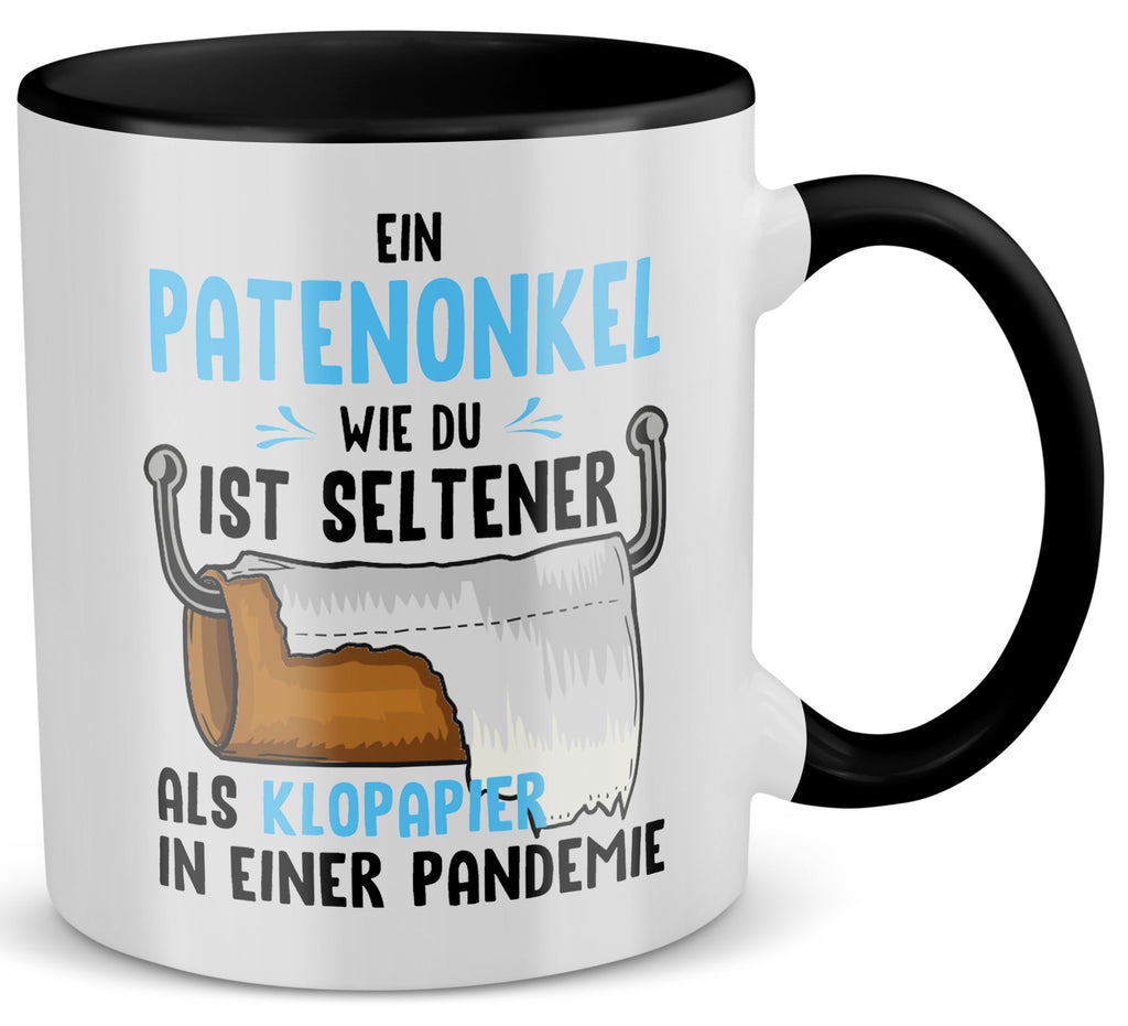 22Feels® Patenonkel Geschenk - Tasse mit Spruch (Weiss-Schwarz, 320ml)-TwoTone Tasse Weiss-Schwarz 320ml-22Feels