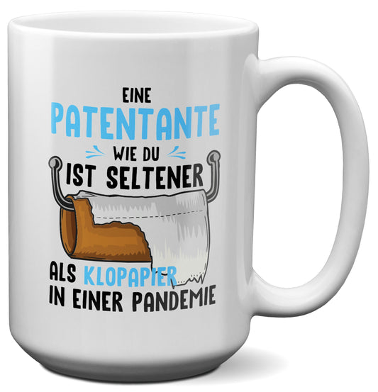 22Feels® Patentante Geschenk - XL Tasse mit Spruch (Weiss, 440ml)-Weisse XL Tasse 440ml-22Feels