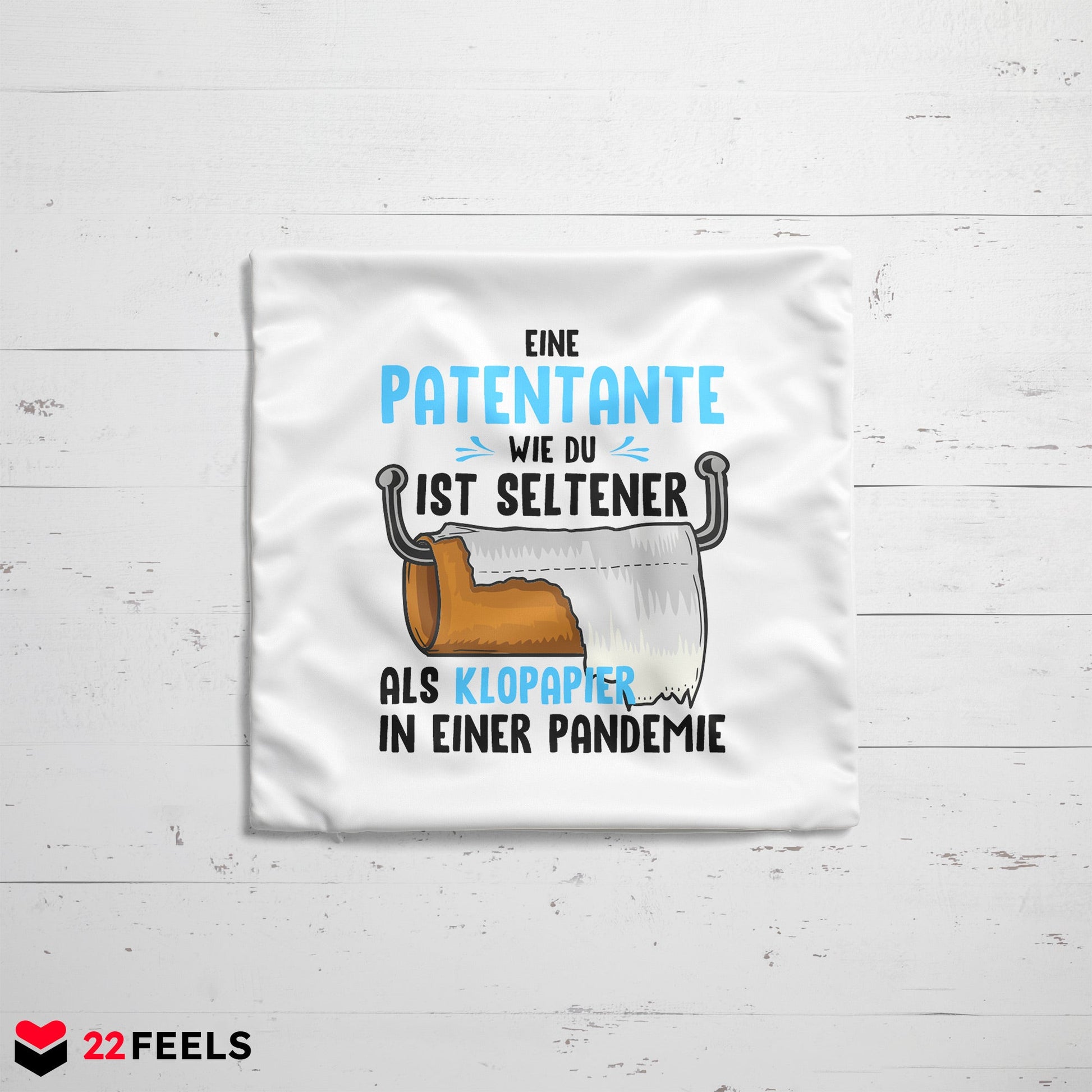 22Feels® Patentante Geschenk - Kissen mit Spruch (Weiss 40x40cm)-Kissen Weiss 40x40-22Feels