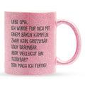 22Feels® Oma Geschenk - Glitzertasse mit Spruch (Pink, 320ml)-Glitzertasse Pink 320ml-22Feels
