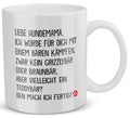 22Feels® Geschenk für Hundemamas - Tasse mit Spruch: Mit Bären Kämpfen (Weiss, 320ml)-Weisse Tasse 320ml-22Feels
