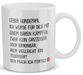 22Feels® Geschenk für Hundepapas - Tasse mit Spruch: Mit Bären Kämpfen (Weiss, 320ml)-Weisse Tasse 320ml-22Feels