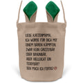 22Feels® Katzenmama Frauchen Katzen Osterkorb mit Henkel Ostergeschenk Tragetasche Ostern Deko Osternest Körbchen Hasenohren (Beige/Grün)-Ostern Tragetasche-22Feels