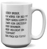 22Feels® Bruder Geschenk - XL Tasse mit Spruch (Weiss, 440ml)-Weisse XL Tasse 440ml-22Feels