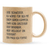 22Feels® Schwester Geschenk - Glitzertasse mit Spruch (Gold, 320ml)-Glitzertasse Gold 320ml-22Feels