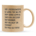 22Feels® Beste Freundin Geschenk - Glitzertasse mit Spruch: Mit Bären Kämpfen (Gold, 320ml)-Glitzertasse Gold 320ml-22Feels