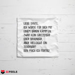 22Feels® Tante Geschenk - Kissen mit Spruch (Weiss 40x40cm)-Kissen Weiss 40x40-22Feels