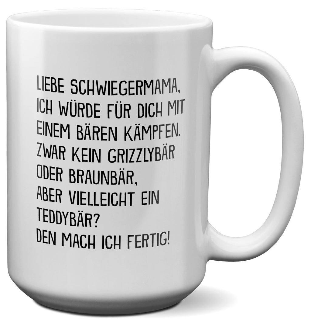 22Feels® Schwiegermama Geschenk - XL Tasse mit Spruch (Weiss, 440ml)-Weisse XL Tasse 440ml-22Feels