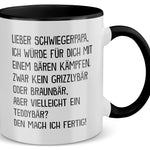 22Feels® Schwiegerpapa Geschenk - Tasse mit Spruch (Weiss-Schwarz, 320ml)-TwoTone Tasse Weiss-Schwarz 320ml-22Feels