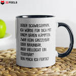 22Feels® Schwiegerpapa Geschenk - Tasse mit Spruch (Weiss-Schwarz, 320ml)-TwoTone Tasse Weiss-Schwarz 320ml-22Feels