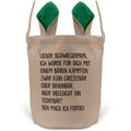 22Feels® Schwiegerpapa Osterkorb mit Henkel Ostergeschenk Tragetasche Ostern Deko Osternest Körbchen Hasenohren (Beige/Grün)-Ostern Tragetasche-22Feels