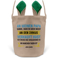 22Feels® Papa Osterkorb von Sohn Vater mit Henkel Ostergeschenk Tragetasche Ostern Deko Osternest Körbchen Hasenohren (Beige/Grün)-Ostern Tragetasche-22Feels