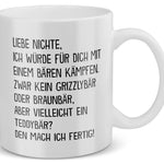 22Feels® Nichte Geschenk - Tasse mit Spruch: Mit Bären Kämpfen (Weiss, 320ml)-Weisse Tasse 320ml-22Feels