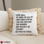 22Feels® Enkel Geschenk - Kissen mit Spruch (Weiss 40x40cm)-Kissen Weiss 40x40-22Feels