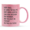 22Feels® Enkel Geschenk - Glitzertasse mit Spruch (Pink, 320ml)-Glitzertasse Pink 320ml-22Feels